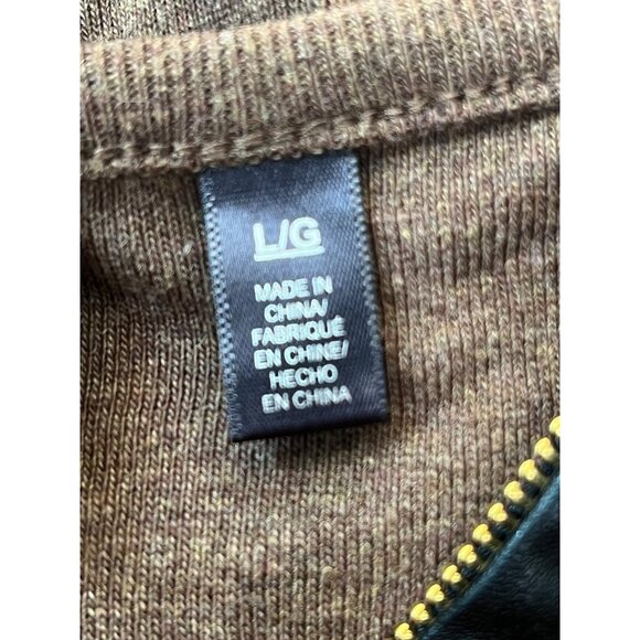 Rafaella‎ Womens Brown Long Sleeve Top With Zipper Detail - Size L - Picture 6 of 9